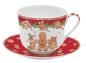 Preview: EasyLife FANG1454 - Fancy Gingerbread Jumbotasse mit Untertasse, -400 ml-