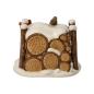 Preview: Goebel Dekofigur 66704641 - Winterlicher Holzstapel