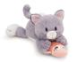 Preview: NICI 62153 - Kuscheltier Katze grau & Fisch, 30 cm