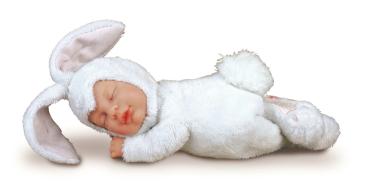 Preview: ANNE GEDDES Baby Puppe Häschen Snow -23cm-