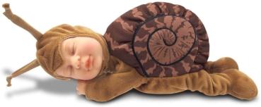 ANNE GEDDES Baby Puppe Schnecke Braun -23 cm-
