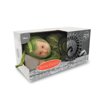 ANNE GEDDES Baby Puppe Schnecke Grün -23 cm-
