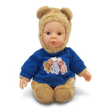 Preview: NEU 2023: ANNE GEDDES Baby Puppe Bär in Caramel and Blue Bee -23cm-