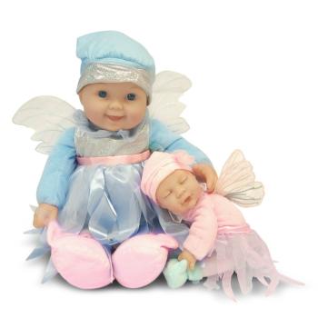 Preview: NEU 2023: ANNE GEDDES Baby Puppe Fairy Little Sister SET - 23 und 38 cm