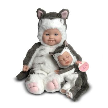Preview: NEU 2023: ANNE GEDDES Baby Puppe Kittens Little Sister SET - 23 und 38 cm