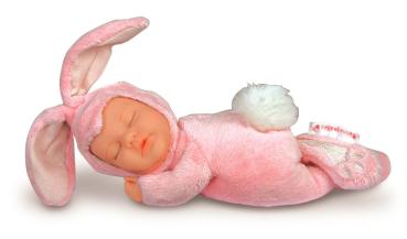 Preview: ANNE GEDDES Baby Puppe Häschen Rosa
