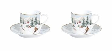 Easy Life CHAL0169 - "Chalet" 2 Espressotassen in Geschenkverp., 75 ml