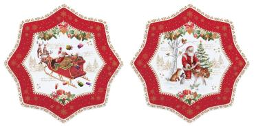 Easy Life CHME1001 - "Christmas Memories" 2 Dessertteller in Geschenkverp., 20cm