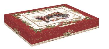 Preview: Easy Life CHME1241 - Christmas Memories Servierplatte "Santa/Zug", -30x20x5 cm-