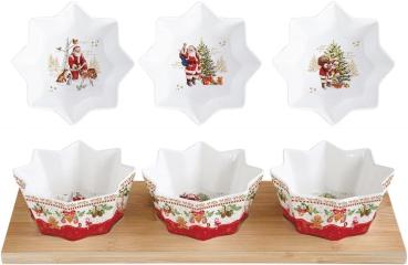 Easy Life CHME2183 - Christmas Memories Appetizer 3er SET, 34 x 12 cm