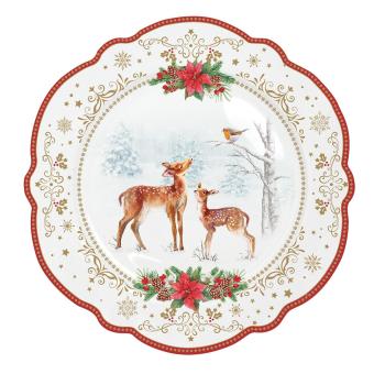 Easy Life CMEL1052 - Christmas Melody Teller "Reh m. Rehkitz" , -Dm. 20 cm-
