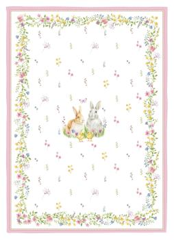 Easy Life EAST2634 - Happy Easter Geschirrtuch, 2er SET, 100% Baumwolle, 70 x 50