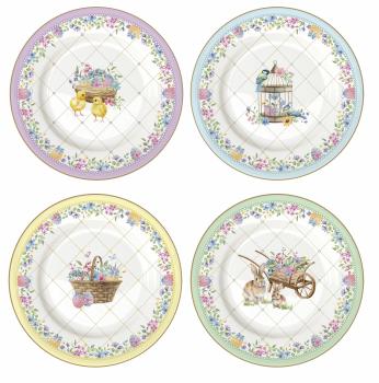Easy Life SPBL0924 - Spring Bloom Teller, 4er SET, klein, 19,0 cm