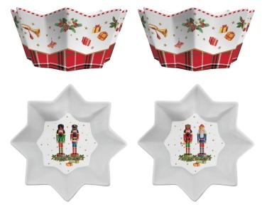 Easy Life VNUT1008 - Vintage Nutcracker Schale 2er SET, -14 cm-