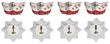 Easy Life VNUT1009 - Vintage Nutcracker Schale 4er SET, -11 cm-