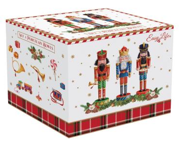 Preview: Easy Life VNUT1009 - Vintage Nutcracker Schale 4er SET, -11 cm-