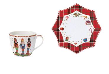 Preview: Easy Life VNUT1012 - Vintage Nutcracker Tasse m. Untertasse, -250 ml-