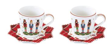 Easy Life VNUT1013- "Vintage Nutcracker" 2 Espressot. in Geschenkverp., 100 ml