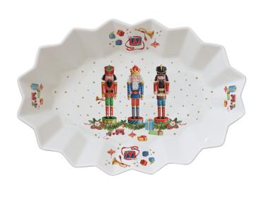 Easy Life VNUT1048 - Vintage Nutcracker Servierplatte, -25 x 17 x 4,5 cm-