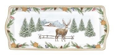 Easy Life WHIF1109 -"White Forest" Teller rechteckig in Geschenkverp., 35x15 cm