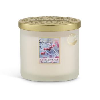 Heart & Home 00425- Ellipse 2 Docht Kerze "Winter Berry Frost", 220 g