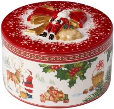 Villeroy & Boch 6624 - Christmas Toys Porzellan-Dose rund "Santas Rentier" 13 cm