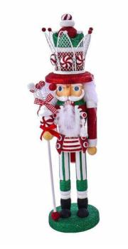 Kurt Adler HA0479 - Nussknacker - Hut mit CandyKrone, Größe 44 cm