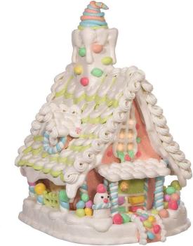 Kurt Adler JEL1104 - LED Pastell Lebkuchenhaus, Größe 31,8 cm