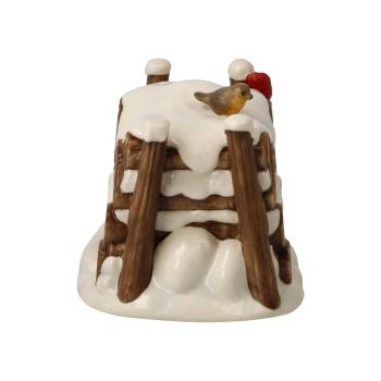 Preview: Goebel Dekofigur 66704641 - Winterlicher Holzstapel