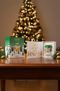 Preview: COLLINES DE PROVENCE C4672FSA - Geschenke SET - Duftkerze (360 gr) + Karussell "Tannenwald"
