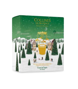 Preview: COLLINES DE PROVENCE C4672FSA - Geschenke SET - Duftkerze (360 gr) + Karussell "Tannenwald"