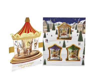 COLLINES DE PROVENCE C4691NOEL - Geschenke SET -  3 Duftkerzen (75 gr)