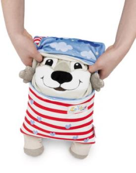 Preview: NICI 62291 -  Cosidoo Kuscheltier Hund mit Wendefunktion, 30 x 20 cm