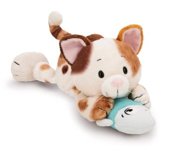 NICI 62151 - Kuscheltier Glückskatze & Fisch, 30 cm