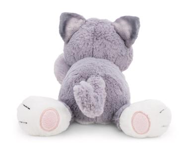 Preview: NICI 62153 - Kuscheltier Katze grau & Fisch, 30 cm