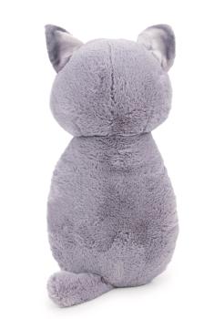 Preview: NICI 62166 - Kuscheltier Katze grau & Fisch, 40 x 20 cm