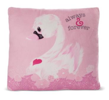NICI 48275 - Kissen Love Schwan weiß, 30 x 30 cm
