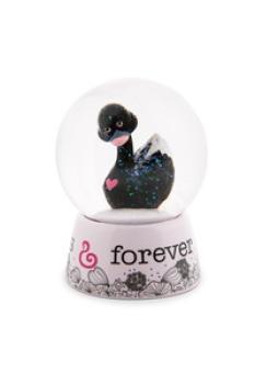 NICI 48283 - Schüttelkugel Schwan in schwarz, 6,5 cm