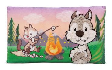 NICI 49954 - Kissen Wolf Winny & Streifenhörnchen Jojo, 43 x 25 cm