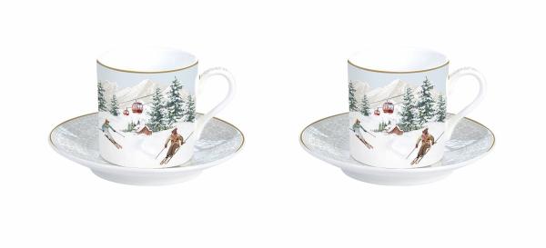 Easy Life CHAL0169 - "Chalet" 2 Espressotassen in Geschenkverp., 75 ml