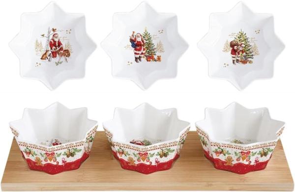 Easy Life CHME2183 - Christmas Memories Appetizer 3er SET, 34 x 12 cm