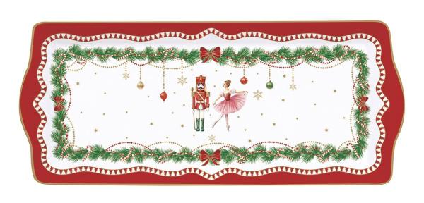 Easy Life MNOE1109 -"Magie de Noel" Teller rechteckig in Geschenkverp., 35x15 cm