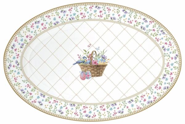 Easy Life SPBL1316 - Spring Bloom Teller, 35 x 23,5 cm, oval