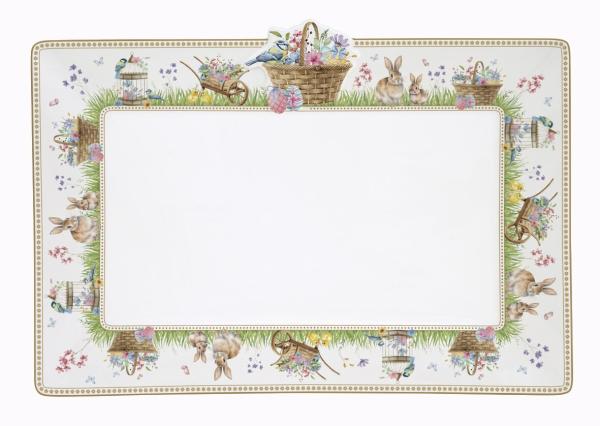 Easy Life SPBL2092 - Spring Bloom Teller, rechteckig, 35 x 24,5 cm