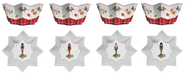 Easy Life VNUT1009 - Vintage Nutcracker Schale 4er SET, -11 cm-
