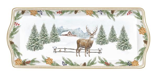 Easy Life WHIF1109 -"White Forest" Teller rechteckig in Geschenkverp., 35x15 cm
