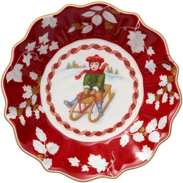 Villeroy & Boch 3856 - Toy's Fantasy Schale auf Fuß "Schlittenfahrt", klein