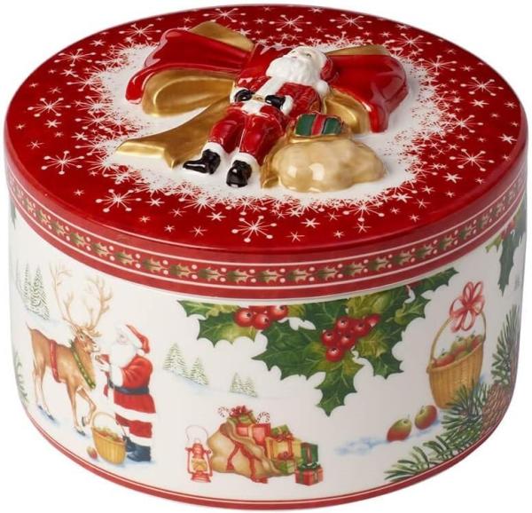 Villeroy & Boch 6624 - Christmas Toys Porzellan-Dose rund "Santas Rentier" 13 cm