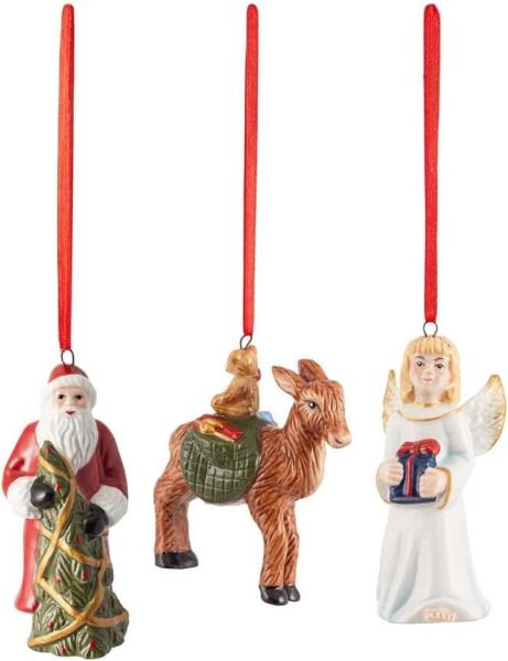 Villeroy & Boch 6686 - Nostalgic Ornamente-SET Santa, Christkind, Reh 3tlg.