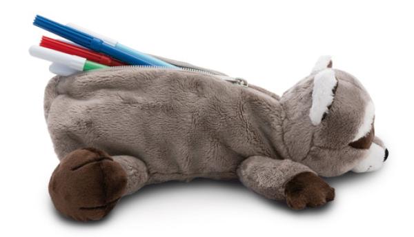 NICI 61317 - Mäppchen Waschbär Lenno, 25 x 8 x 9 cm